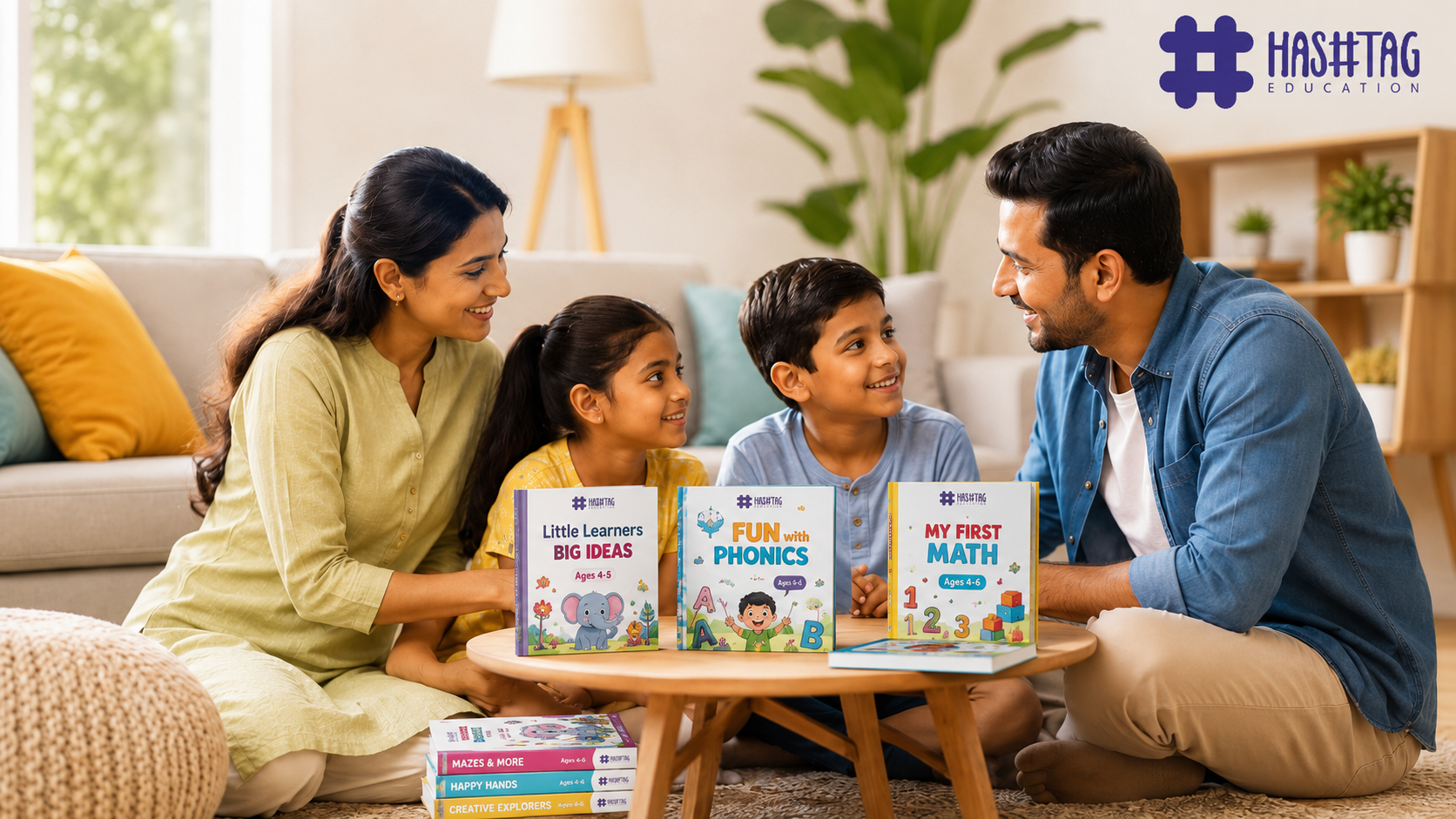 Family practising parenting on purpose by sharing their values together